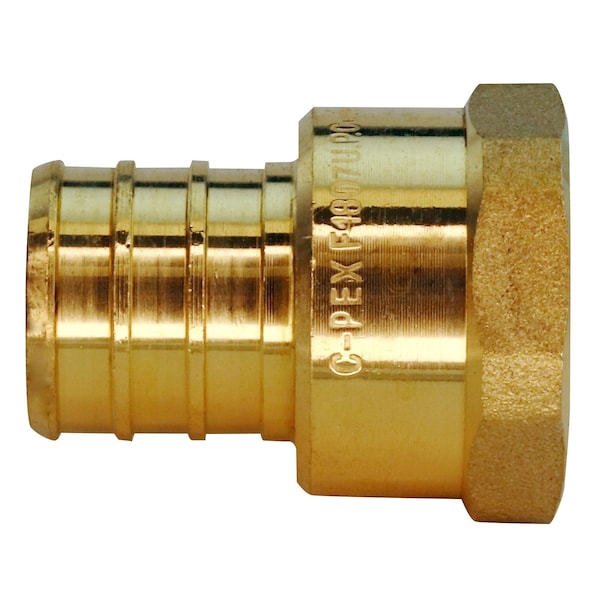 PEX Barb 3/4 In. X 1/2 In. Brass Female Pipe Thread Adapter